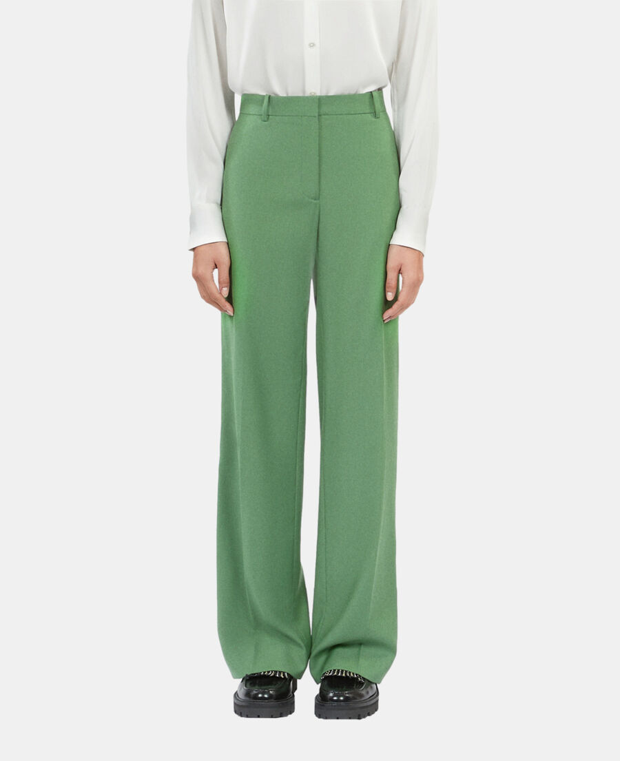 The Kooples MUJER LIGHT KAKI pantalón traje verde lana