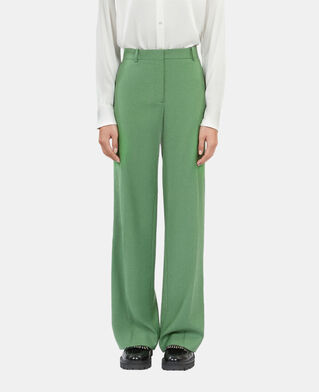 The Kooples MUJER LIGHT KAKI pantalón traje verde lana