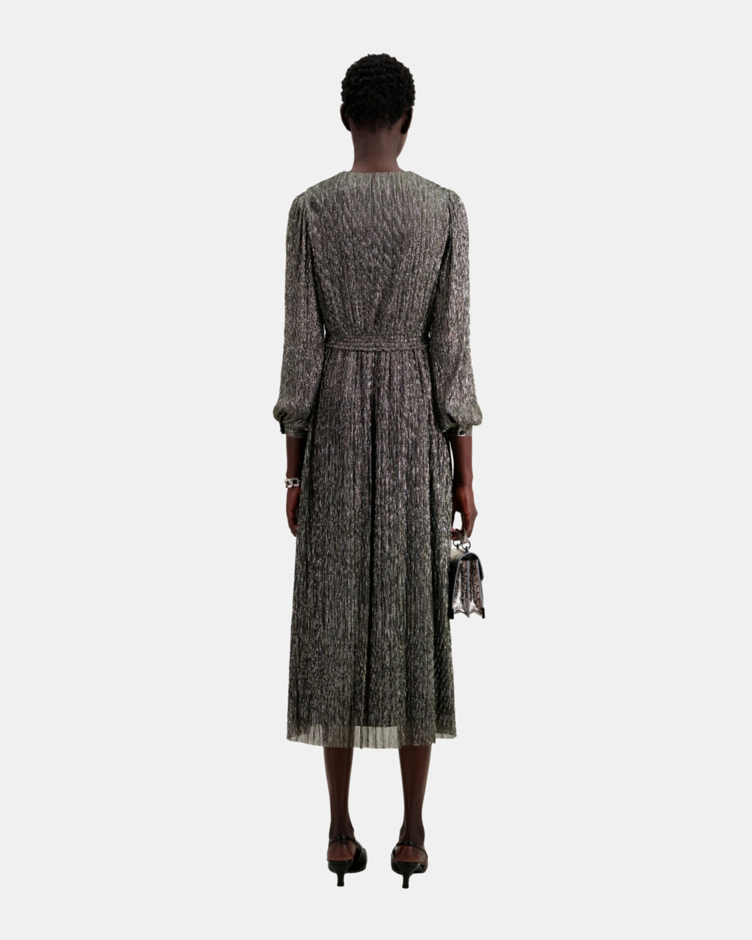 Long silver dress, SILVER, hi-res image number null
