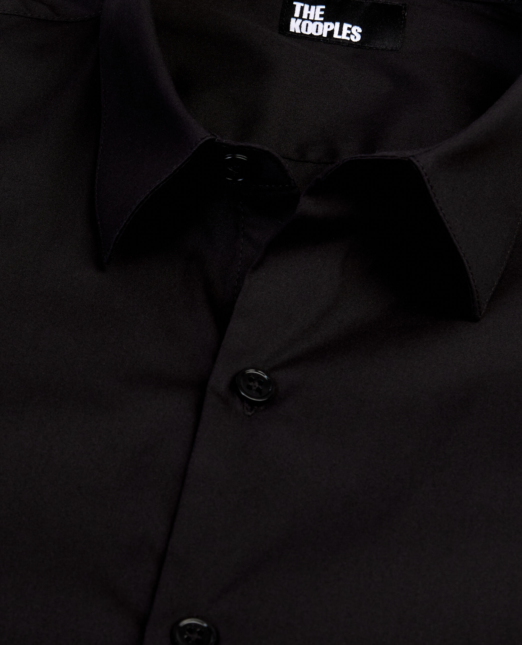 Schwarzes Hemd aus Popeline, BLACK, hi-res image number null