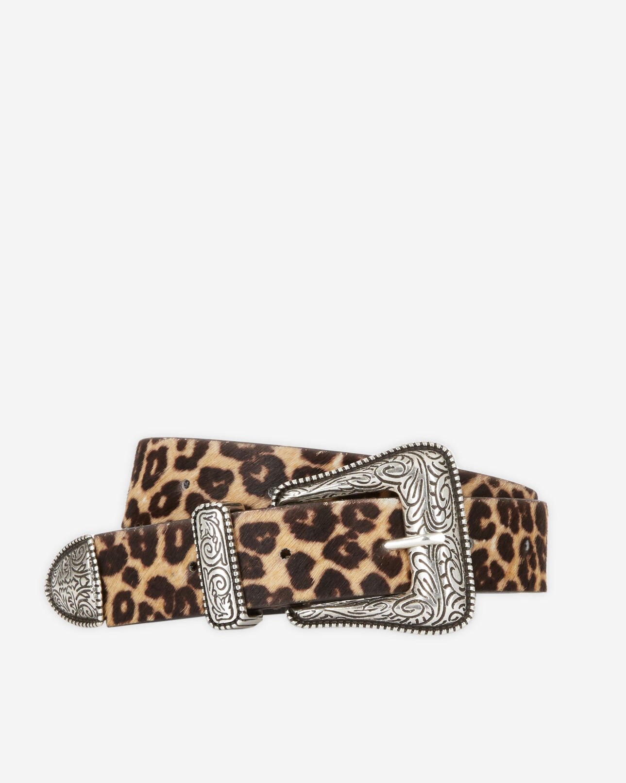 The Kooples MIXTE LEOPARD ceinture large en cuir léopard