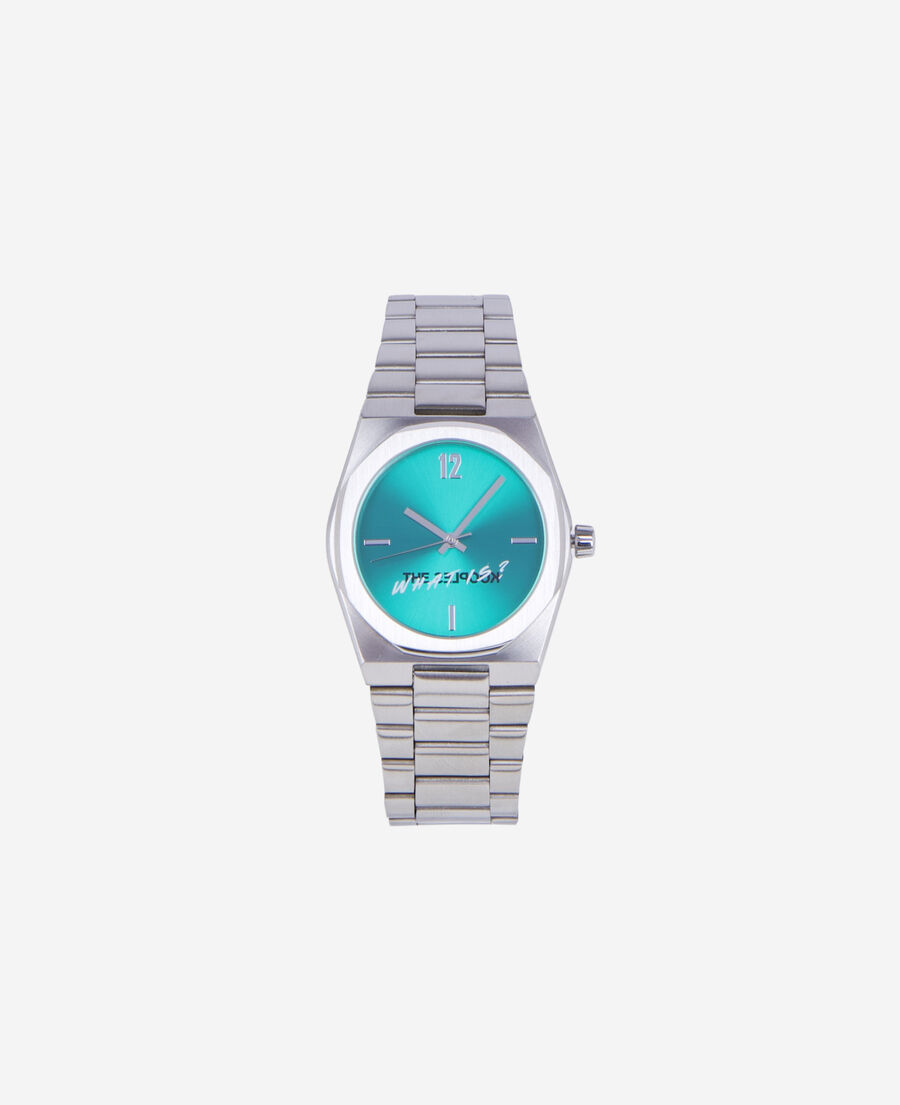 The Kooples UNISEX SILVER was ist eine silberne uhr mit gr&uuml;nem zifferblatt