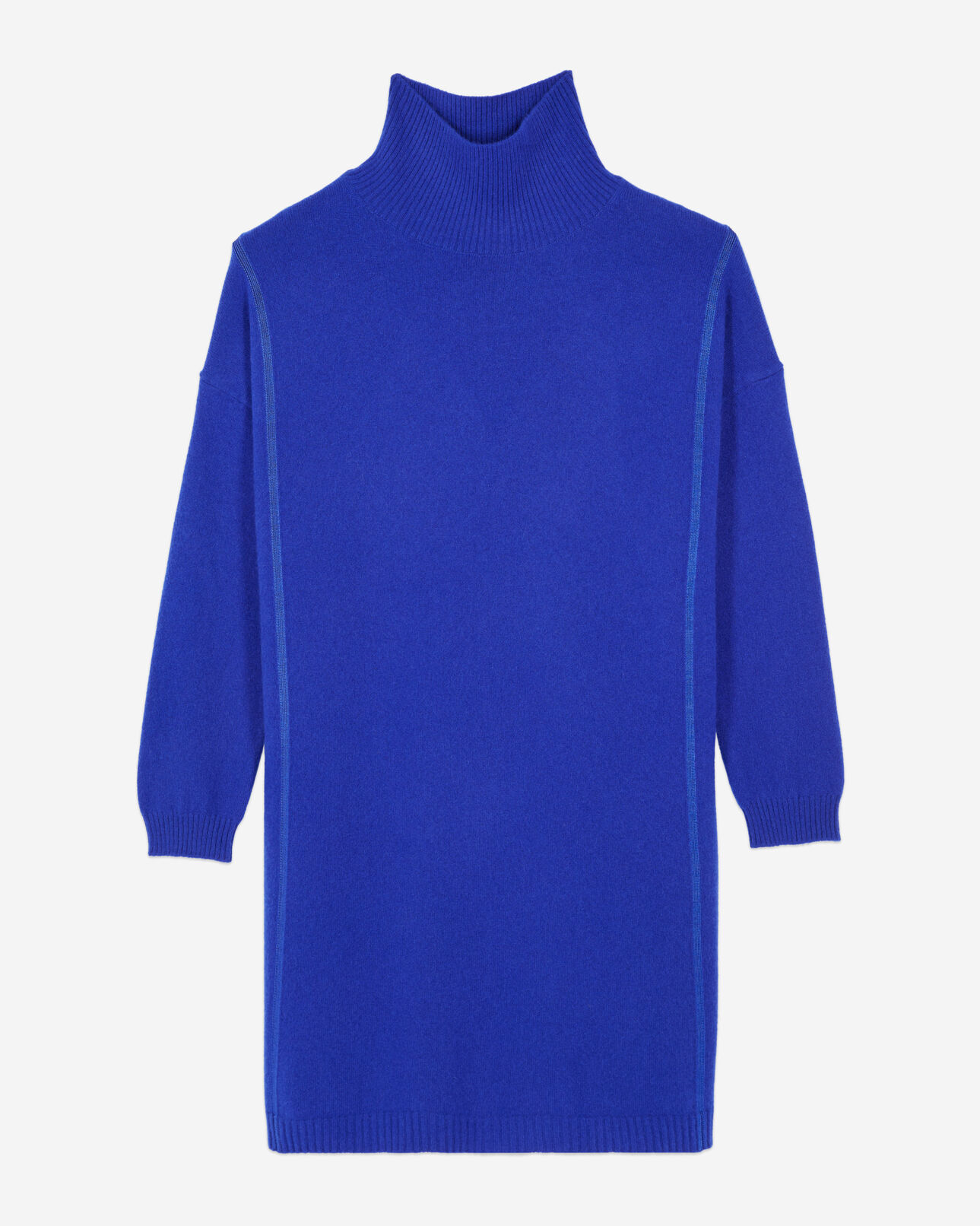 The Kooples WOMEN BLUE ELECTRIC short electric blue cashmere sweater dress