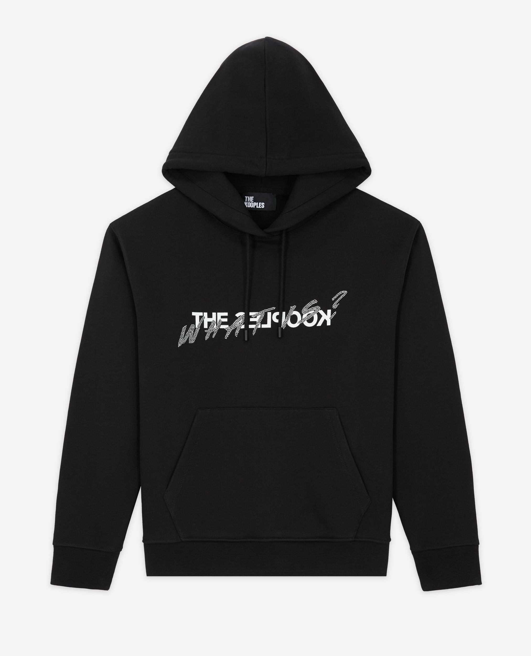 What is sudadera con capucha y strass negro, BLACK, hi-res image number null