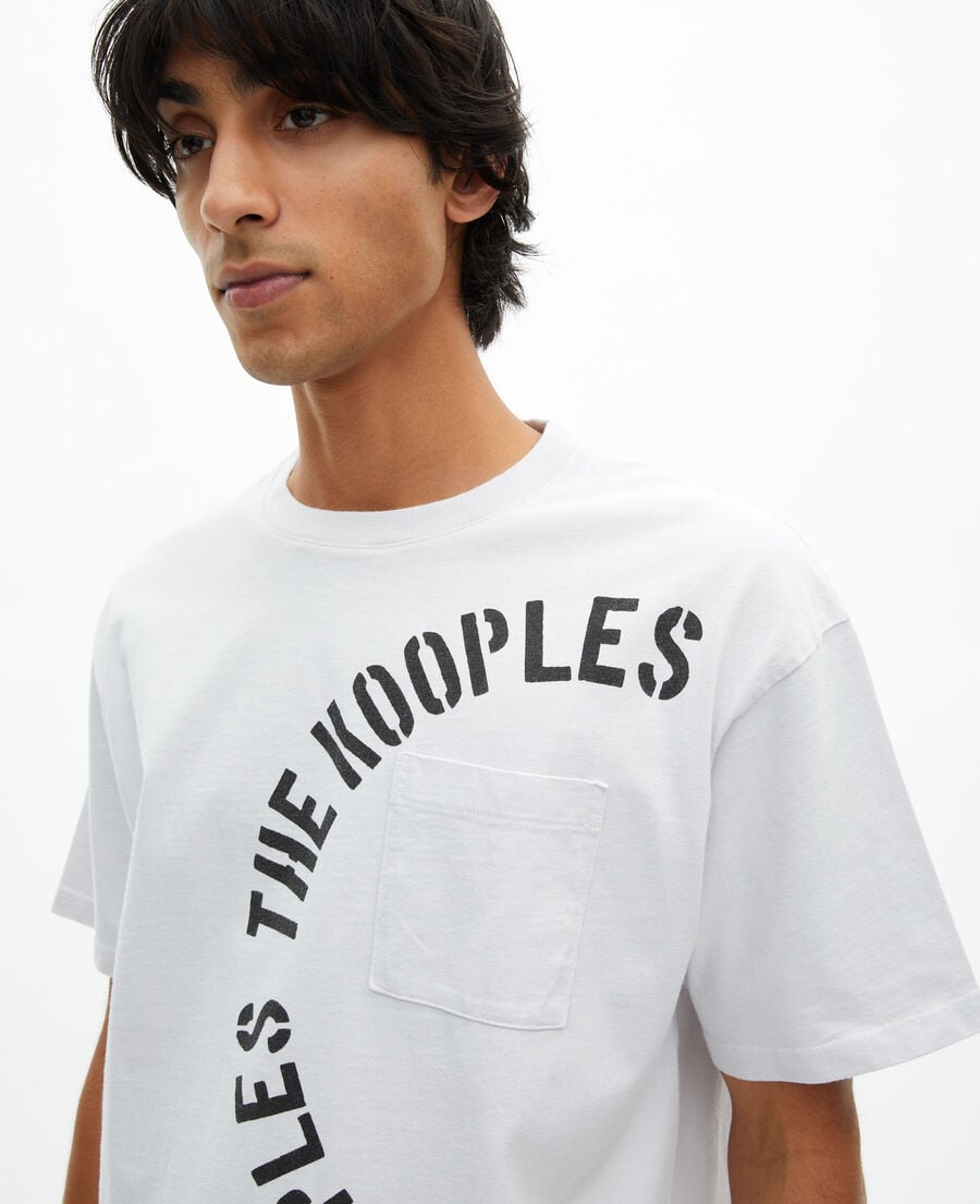 The Kooples HOMME LIGHT GREY t-shirt avec sérigraphie gris