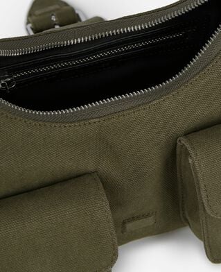 The Kooples FEMME KAKI sac amelia en canvas kaki