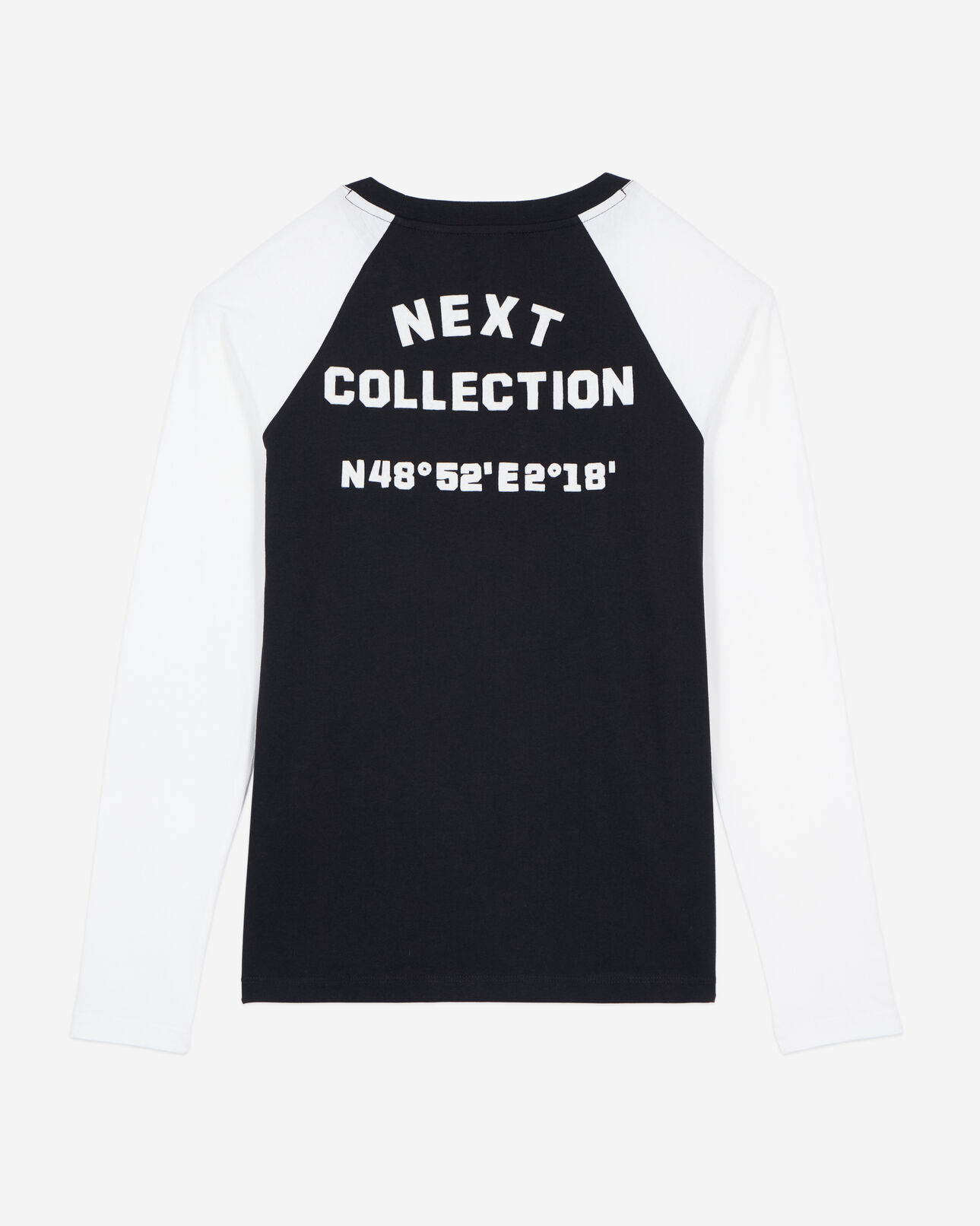 The Kooples FEMME BLACK t-shirt manches longues noir et blanc