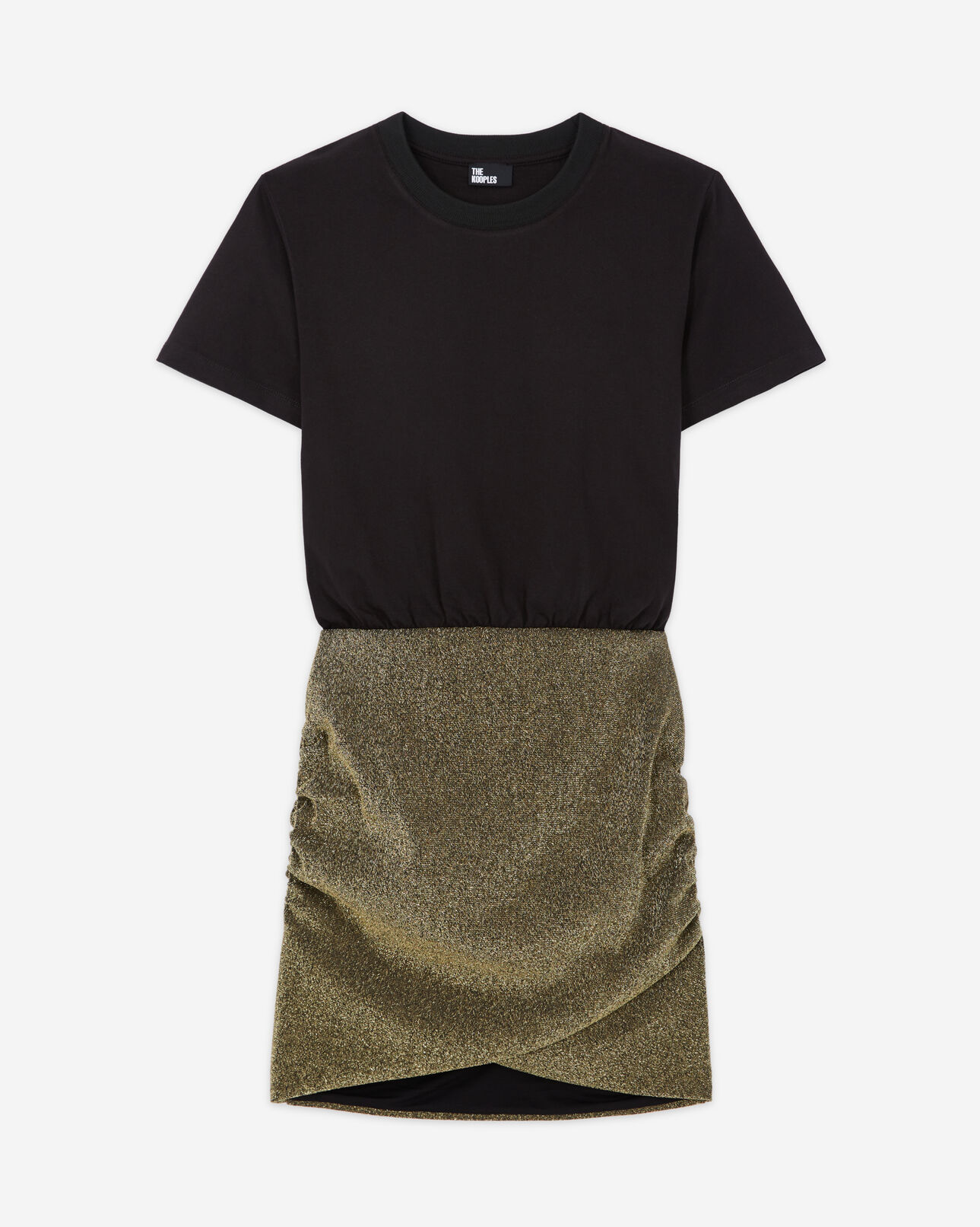 The Kooples F BLACK GOLD short black and gold dress