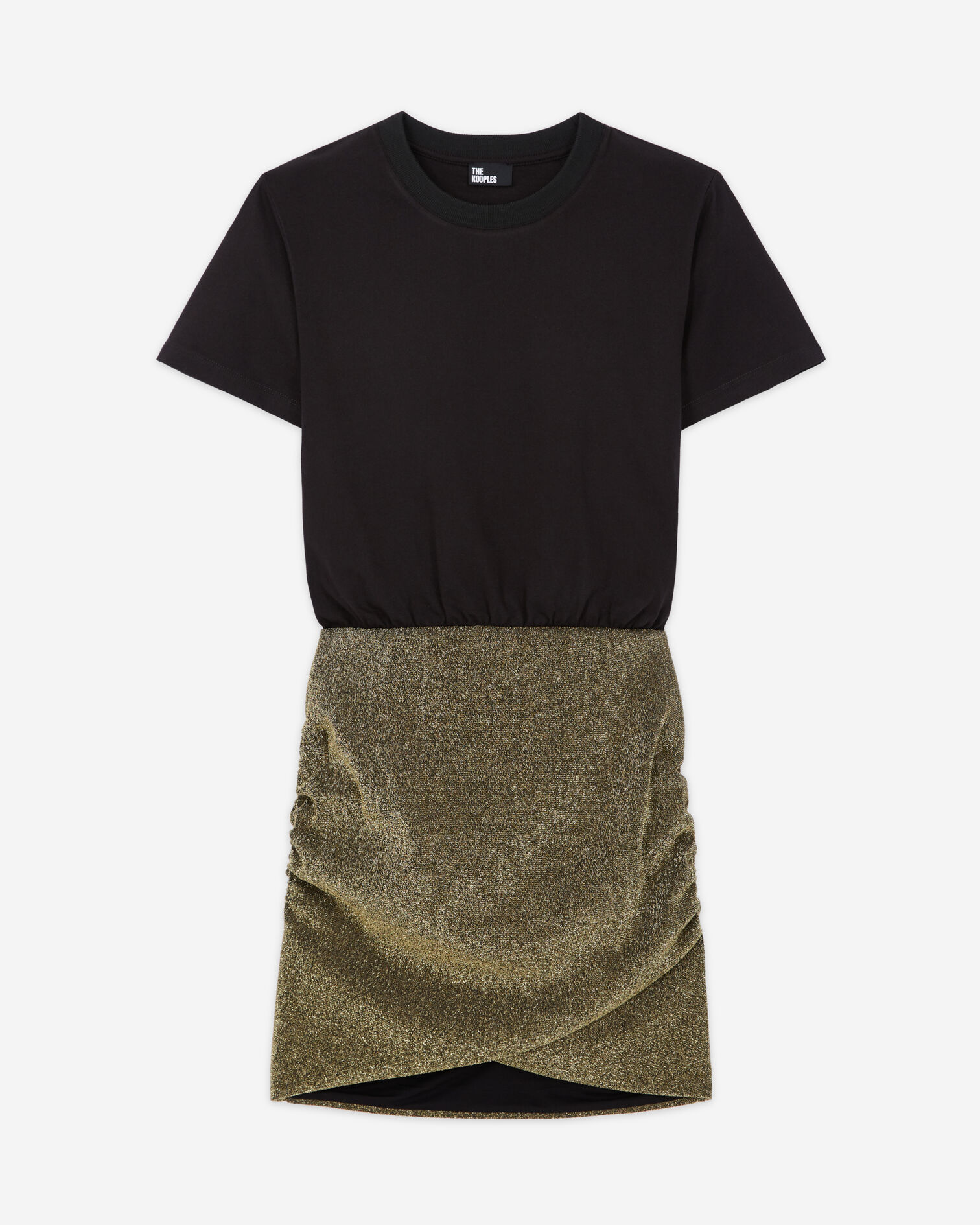 Short black and gold dress, BLACK GOLD, hi-res image number null