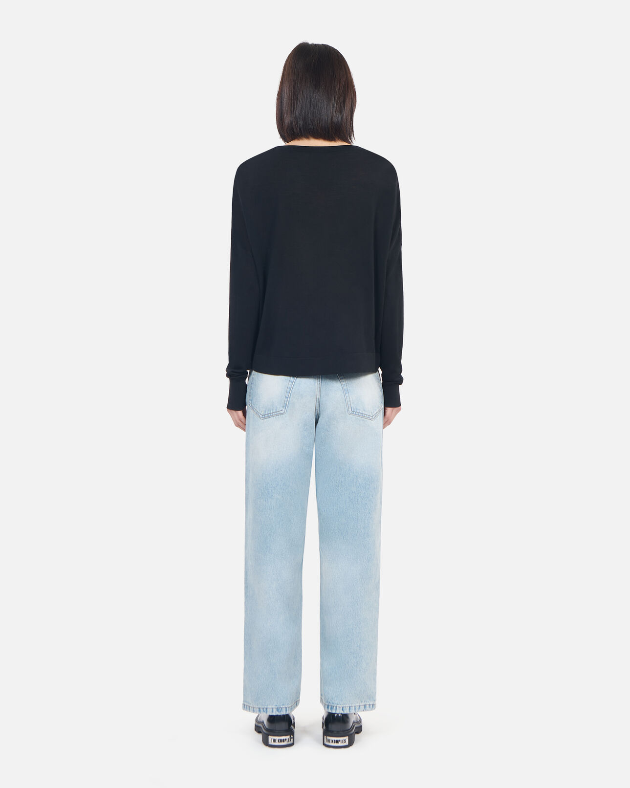 The Kooples WOMEN BLACK black merino wool sweater