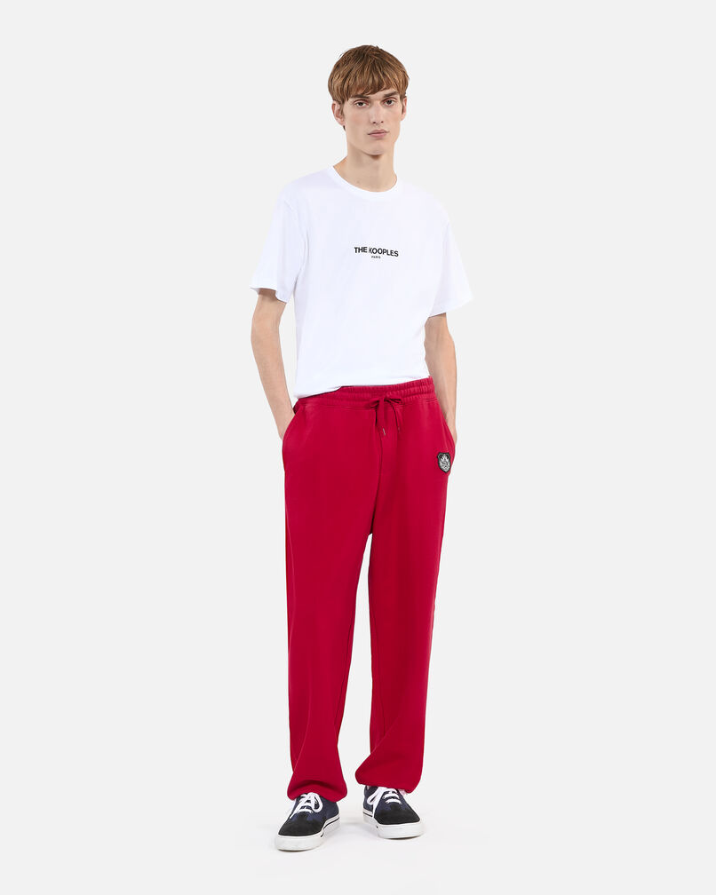 The Kooples HERREN BLOOD rote jogginghose mit wappen