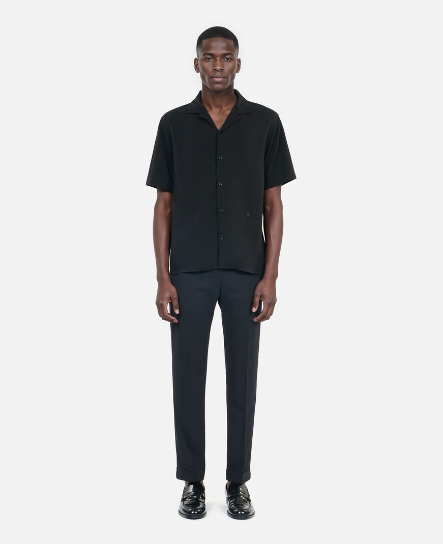The Kooples HOMME BLACK chemise manches courtes noire