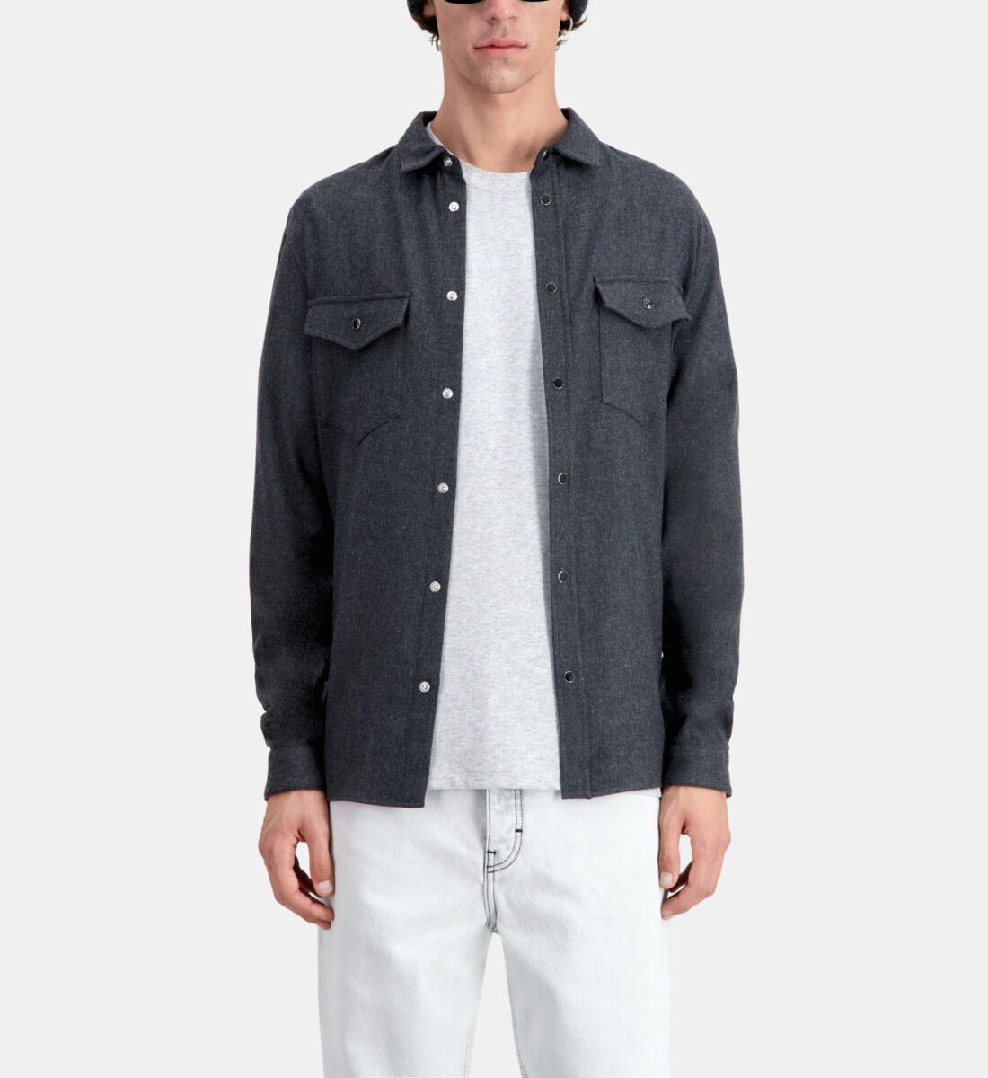Chemise flanelle grise outlet