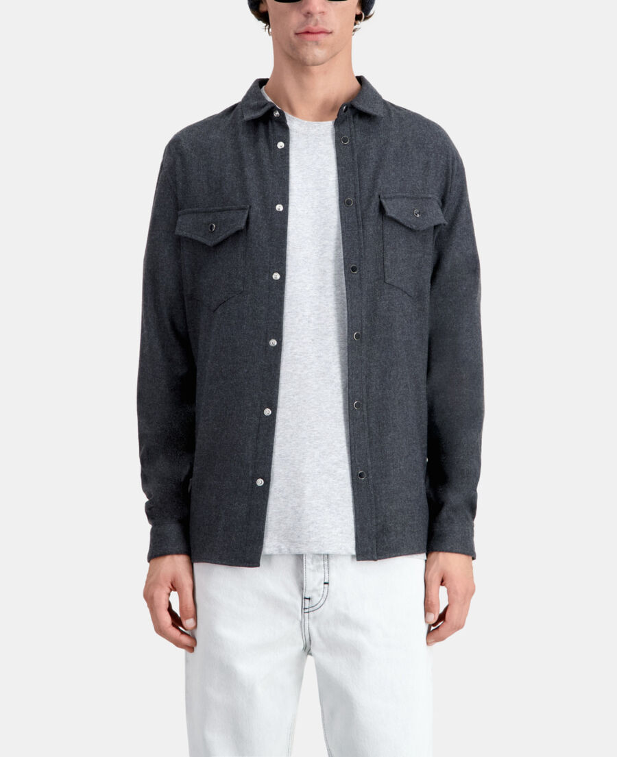 grey flannel shirt