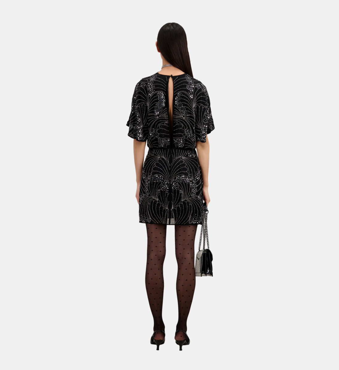 Zara sequin black dress 2025