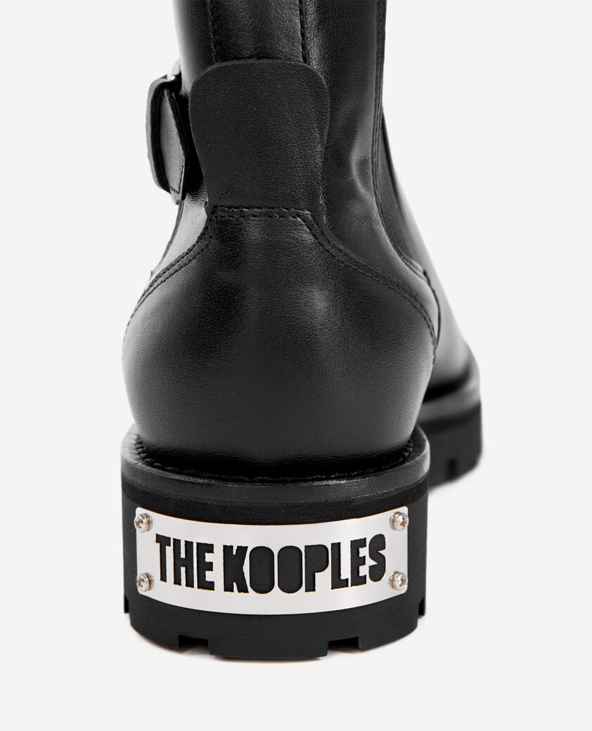 The Kooples WOMEN BLACK black leather chelsea boots