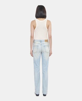 The Kooples F BLUE BLEACHED / NAVY slim light blue jeans
