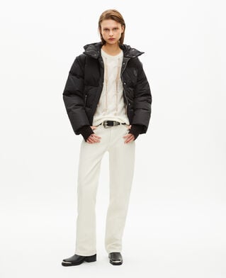 The Kooples WOMEN BLACK black down jacket with removable sleeves