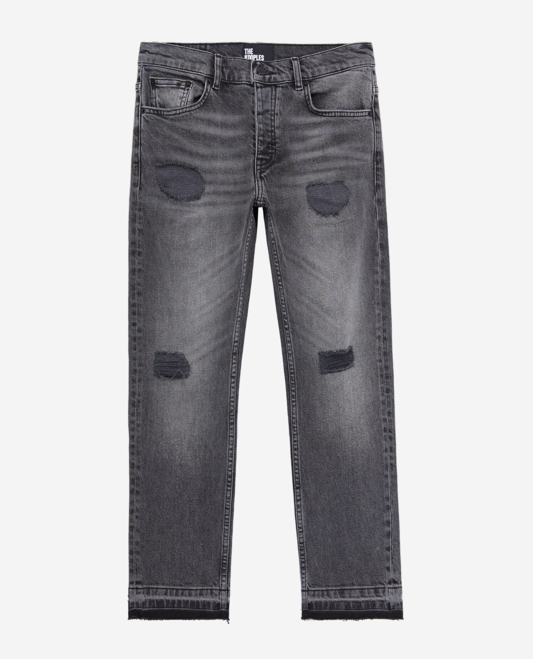 Jean gris droit, LIGHT GREY MEL/WHITE, hi-res image number null