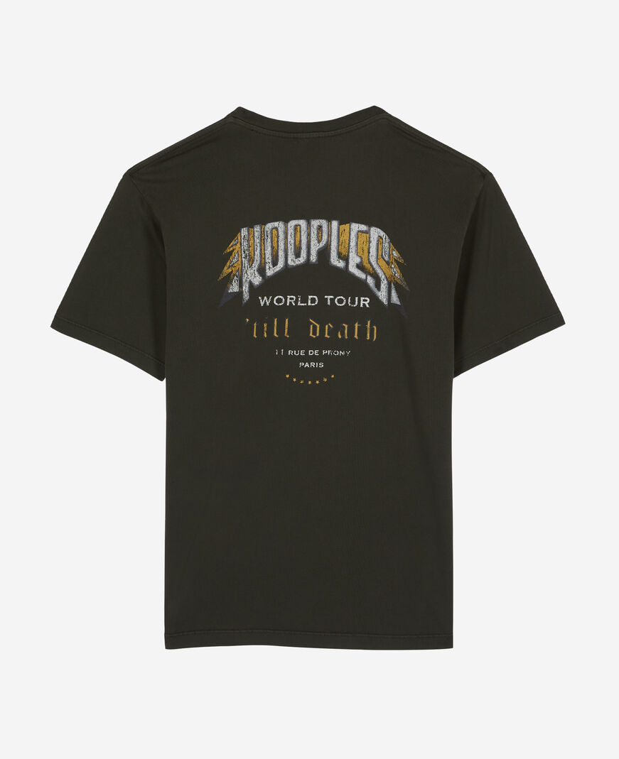 The Kooples HOMME DARK GREEN t-shirt avec sérigraphie vert
