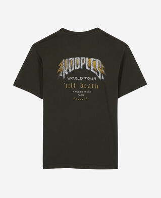 The Kooples HOMME DARK GREEN t-shirt avec sérigraphie vert