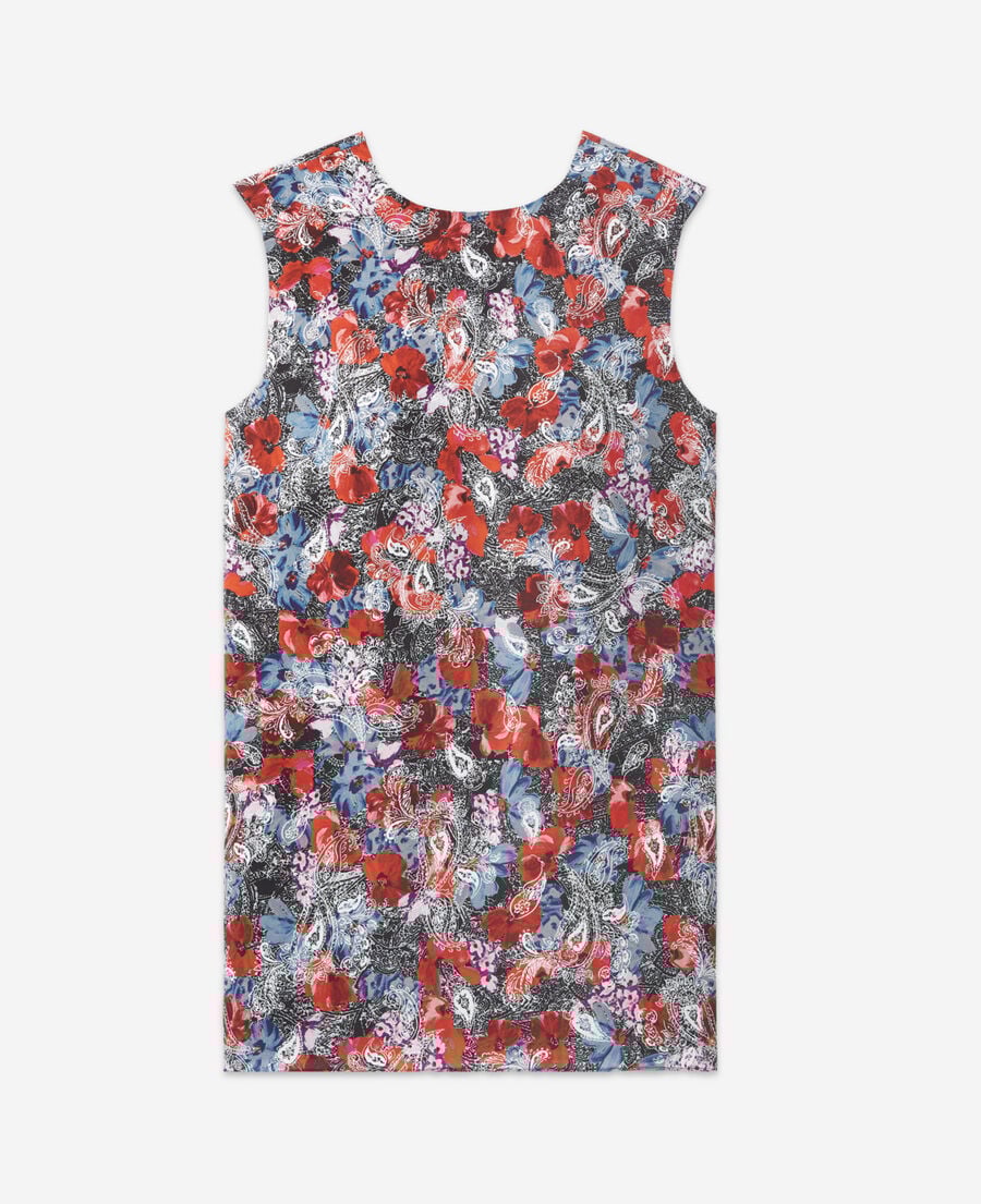 The Kooples DAMEN RED kurzes kleid aus seide mit blumenprint