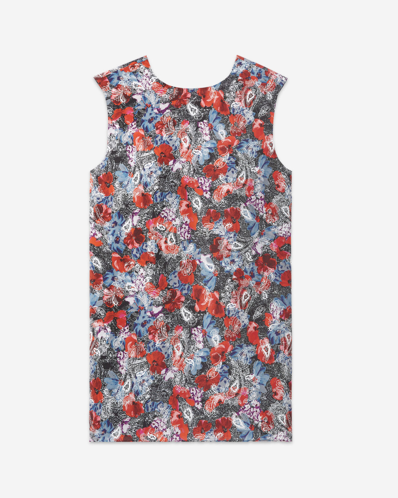 The Kooples DAMEN RED kurzes kleid aus seide mit blumenprint