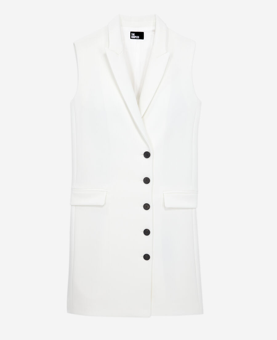 short white crepe dress