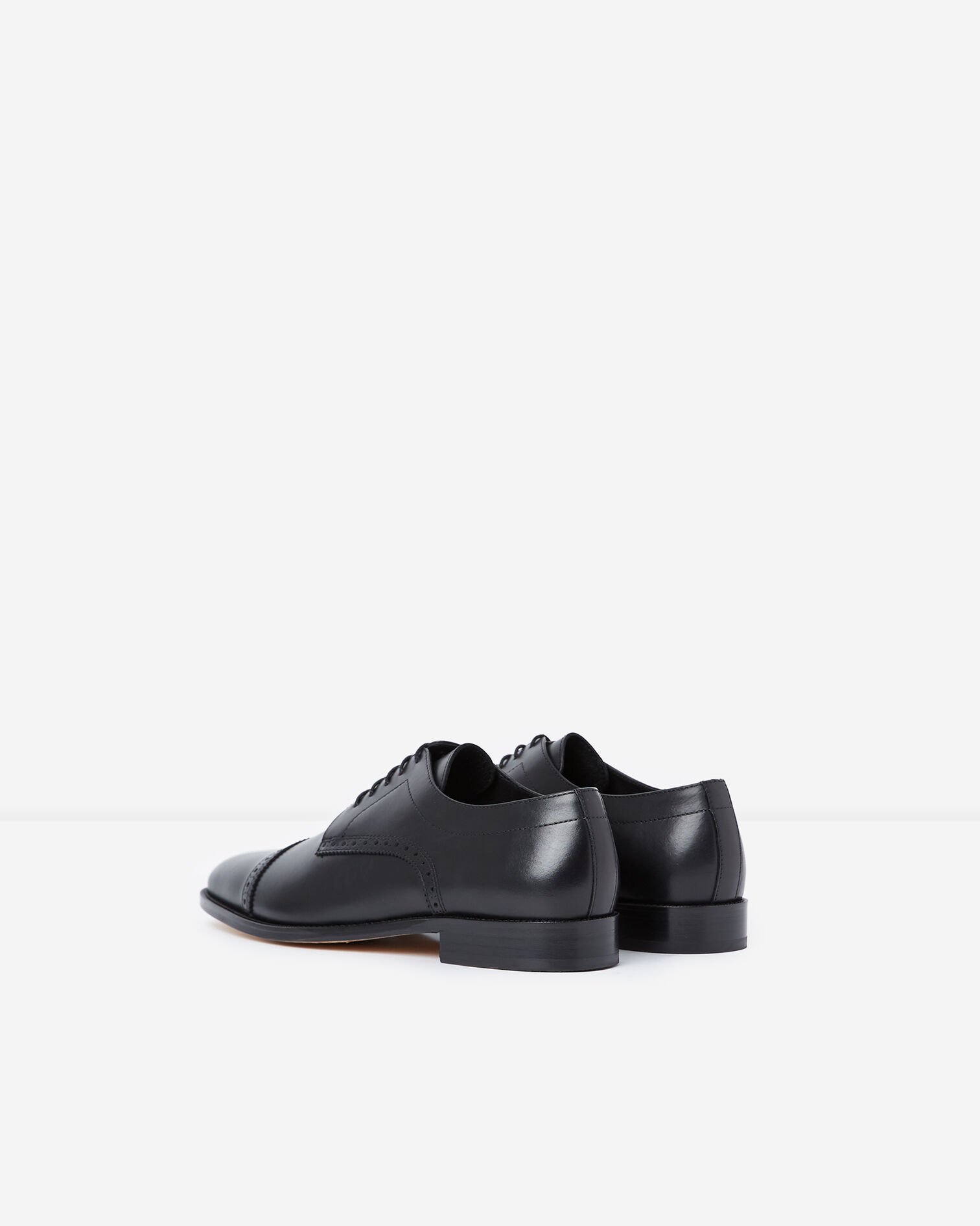 Chaussures noires cuir lacées costume, BLACK, hi-res image number null