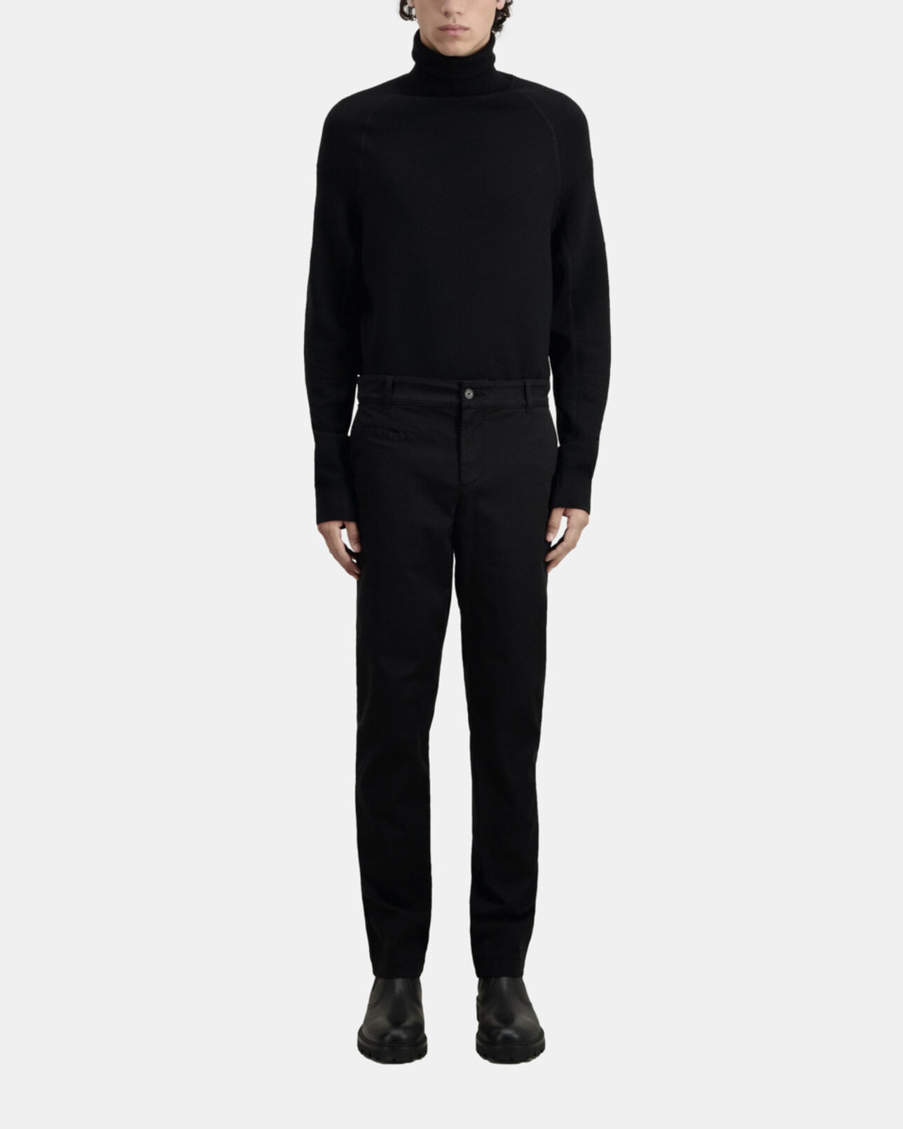 The Kooples HOMME BLACK pantalon chino noir