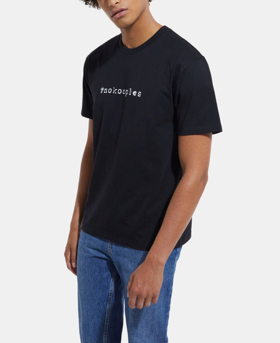 black #nokooplesnofuture logo t-shirt