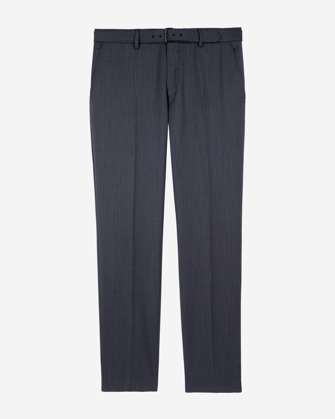 The Kooples HOMME BLUE pantalon de costume à rayures bleu