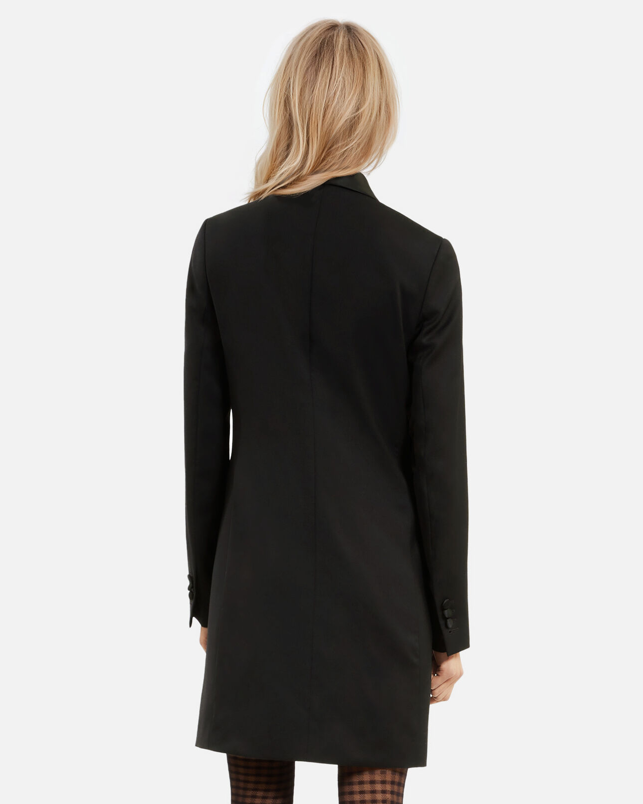 The Kooples FEMME BLACK robe tailleur longue noire