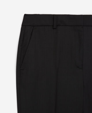 The Kooples F BLACK formal flowing black trousers in wool