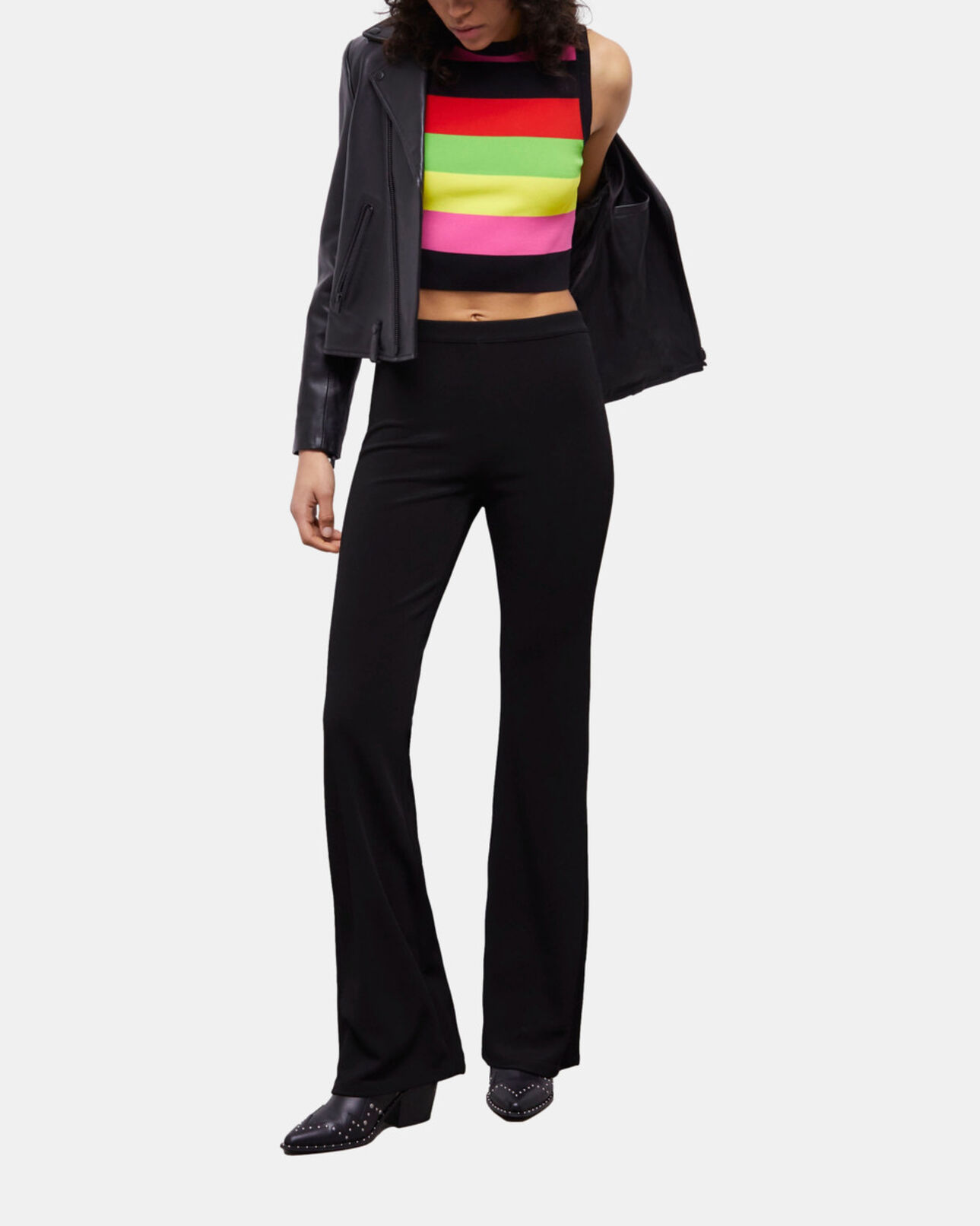 The Kooples WOMEN BLACK flared black pants