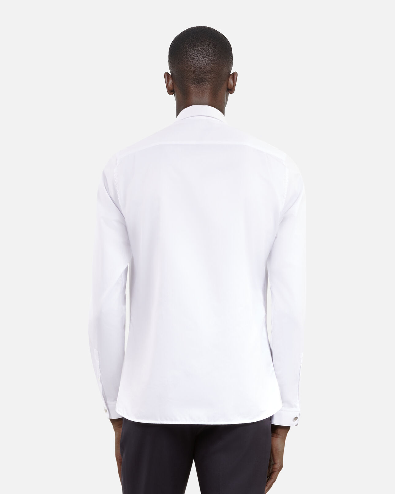 The Kooples MEN WHITE white cotton shirt with classic collar