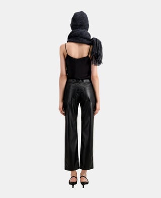 The Kooples FEMME BLACK pantalon noir effet cuir