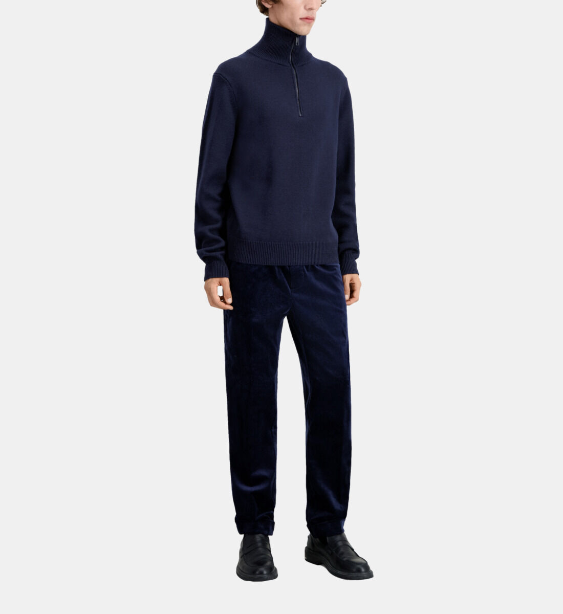 Blue wool sweater store