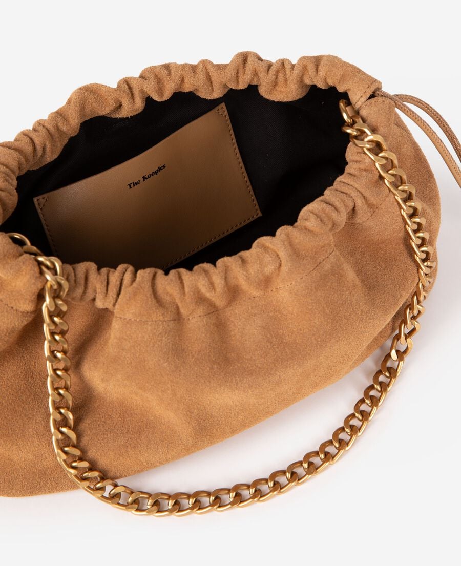 The Kooples FEMME CAMEL sac taylor en su&egrave;de camel