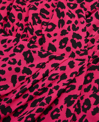 The Kooples MUJER PINK BLACK vestido cruzado corto estampado
