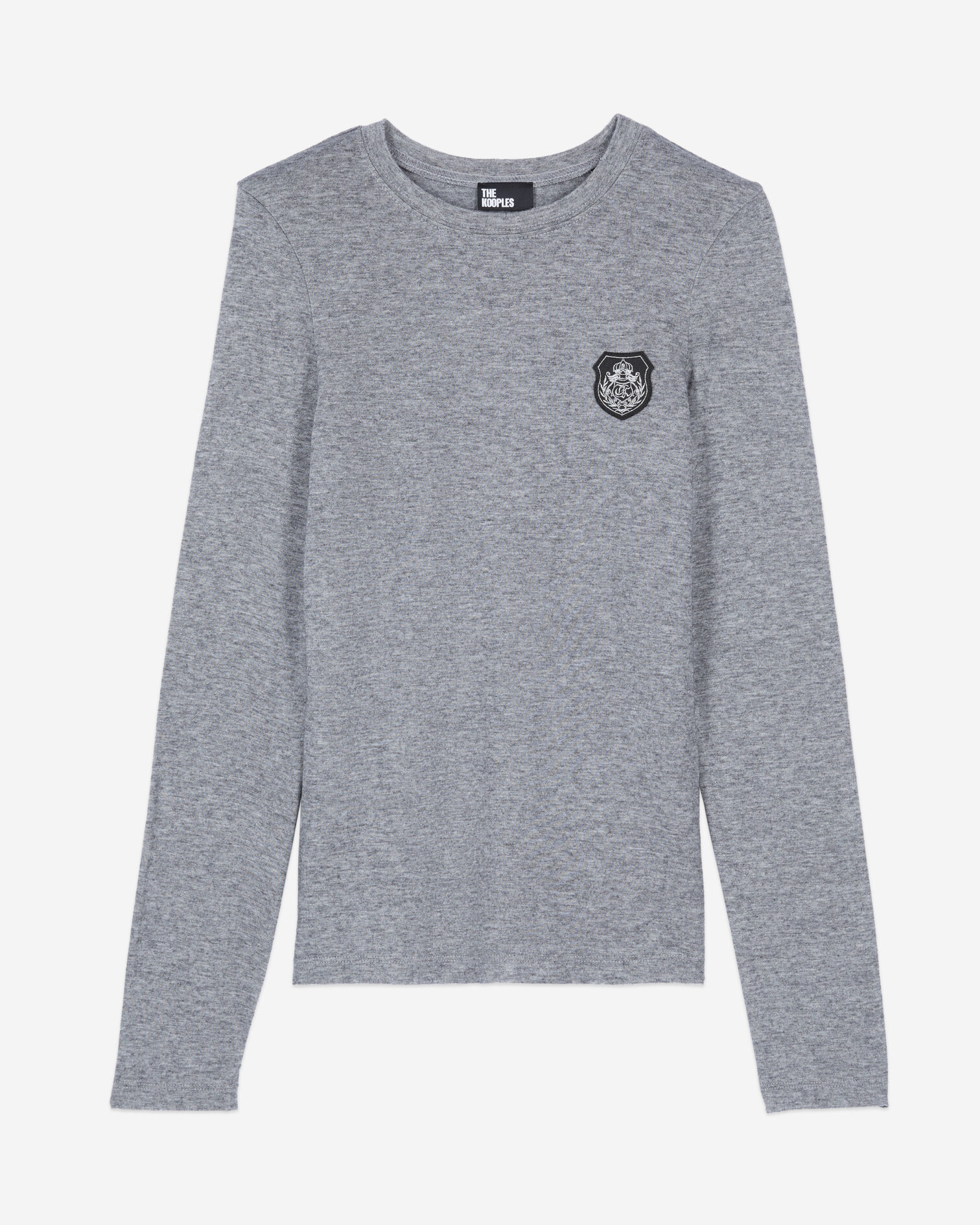Long sleeved printed t-shirt, GREY MELANGE, hi-res image number null