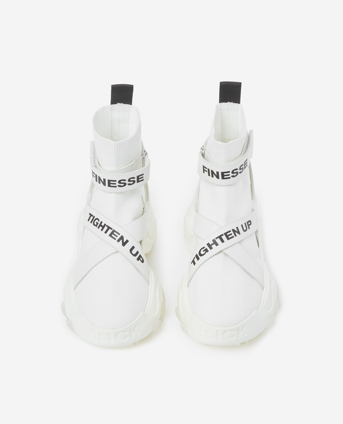 Baskets montantes blanches Slick a inscription The Kooples