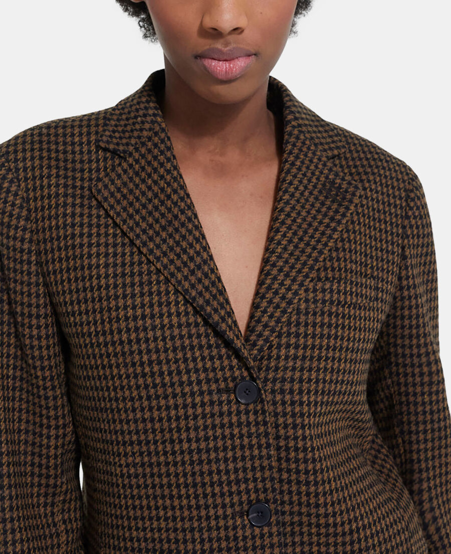 veste en laine pied-de-poule
