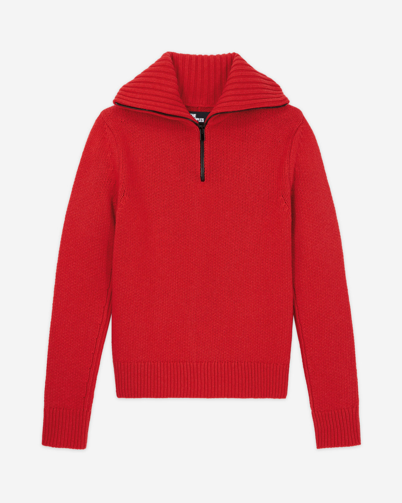 The Kooples FEMME TANGO RED pull col camionneur rouge