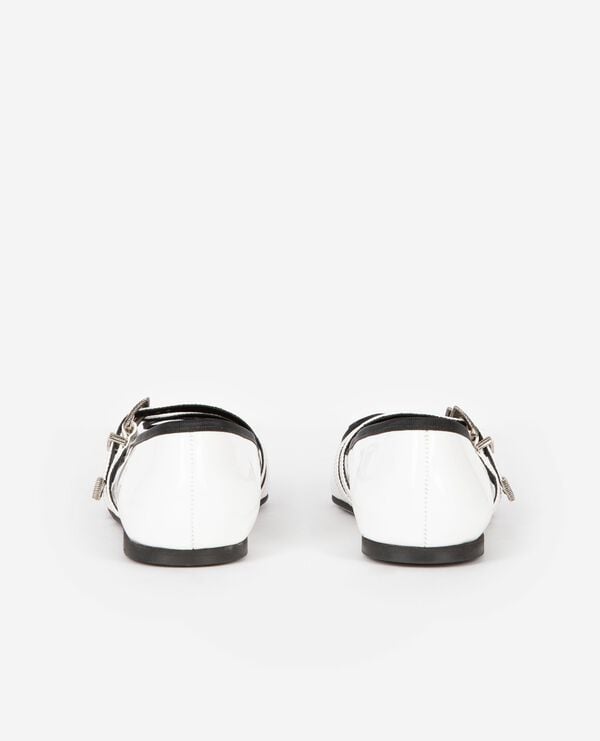 The Kooples MUJER WHITE bailarinas planas de piel blanca