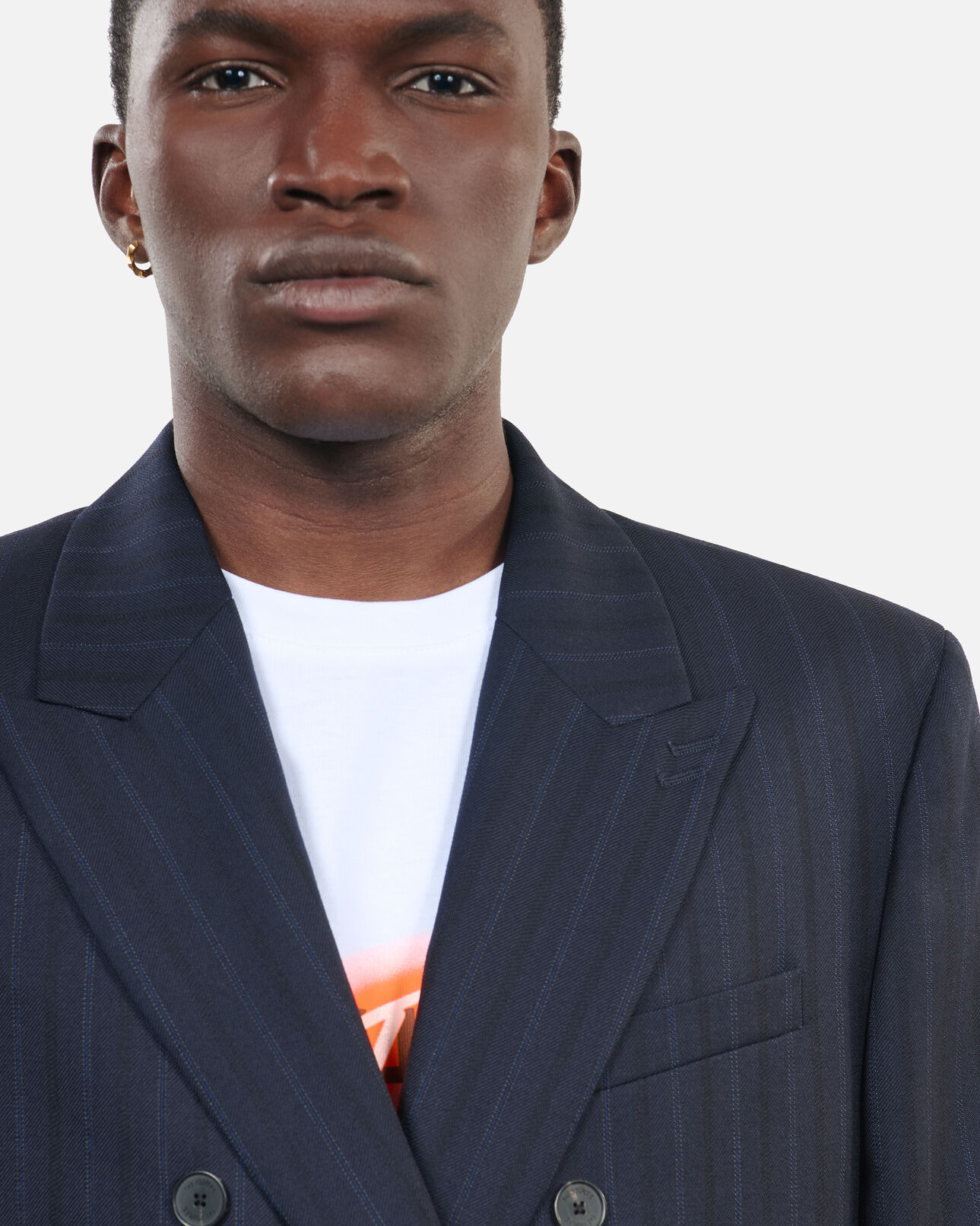 The Kooples MEN NAVY blue striped suit jacket