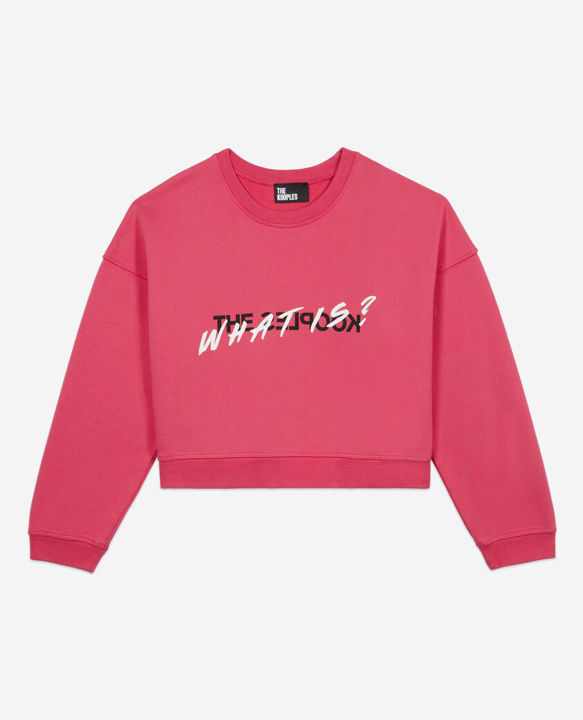 The Kooples FEMME RETRO PINK sweatshirt court what is fuchsia