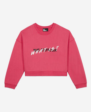The Kooples F RETRO PINK short fuchsia what is sweatshirt with rhinestones