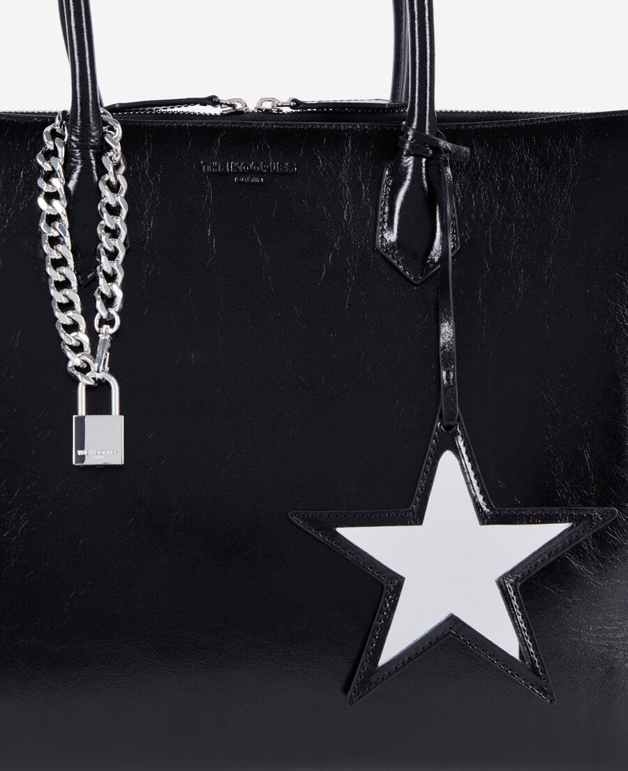 The Kooples FEMME BLACK sac ming xl en cuir noir