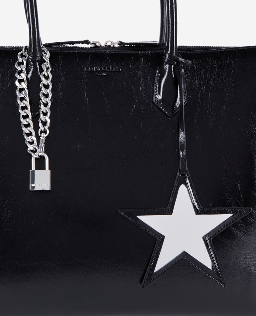 The Kooples WOMEN BLACK ming xl black leather bag